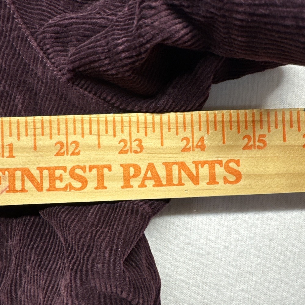 Venezia Jeans Clothing Co Womens Burgundy Corduroy Shirt Dress Sz 20 - Picture 3 of 7